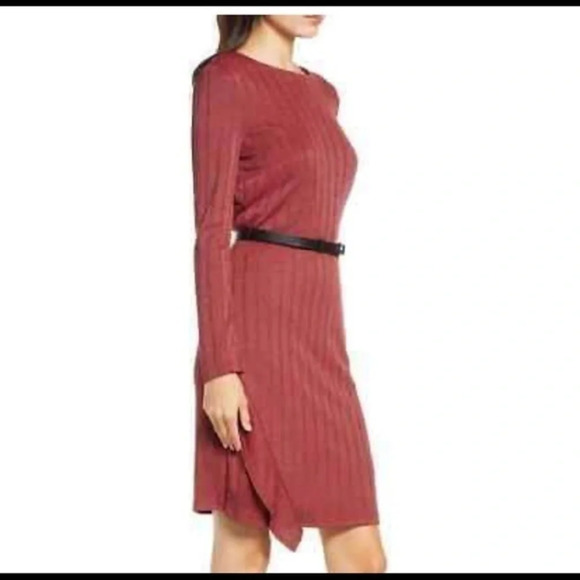 Sam Eldeman Long Sleeve Sheath Shimmering Dress size 6 - Picture 2 of 13